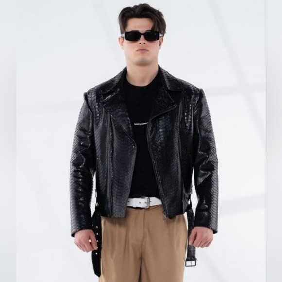 NWT HANDMADE GENUINE PYTHON JACKET FOR MEN - Picture 2 of 3